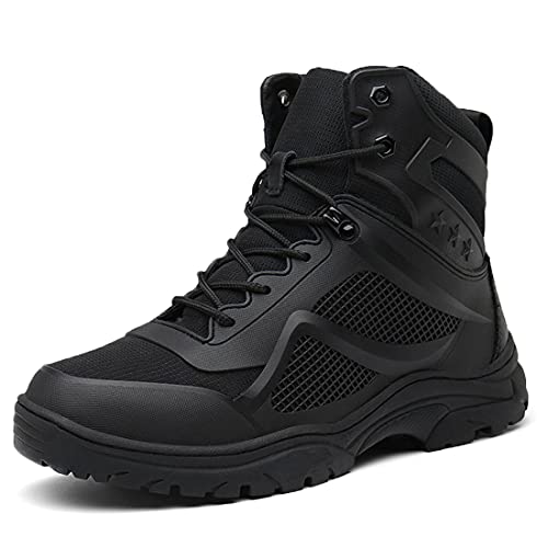 hongrenamz Mens Waterproof Shoes Lightweight Hiking Boots Walking Boots Travelling Mesh Rubber Outsole Running Shoes