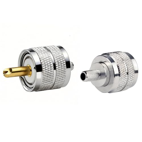 Pack de 10 conectores coaxiales PL259 macho para RG-8X LMR-240 miniatura 2