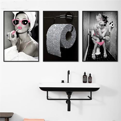 Peinture Diamant Femme Sexy Kit Complet 3 Pièces 80x120cm Broderie Point de Croix
