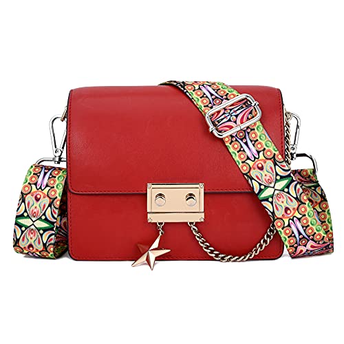 Image of Silvery Buckles Wide Shoulder Strap Adjustable Replacement Belt Crossbody Canvas Bag Handbag