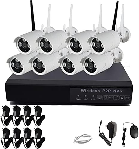 Wireless IP Security Recording System 8 Camera WIFIWith Internet and ...