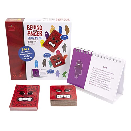 Behind the Anger Therapy Kit - Anger Management Therapy Games for Kids and Teens | Social Emotional Therapeutic Games for Anger Control | Mental Health Therapy Tools and Toys for use by Professionals