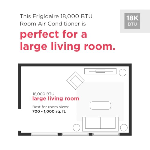 Image of Frigidaire 208v /230v 18000 BTU Smart Window Air Conditioner with 16000 BTU Heater, Dehumidifier, Wi-Fi & Remote Control, Quiet AC Unit for Home Heating Cooling, Cools Up To 1000 Sq Ft