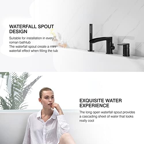 Ultimate Luxury: 3-Hole Roman Faucet with Hand Shower Review