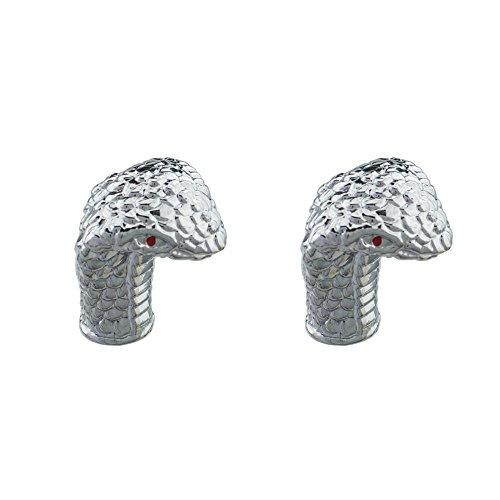 Fenix Cobra Snake Schrader Bike Valve Caps Chrome (Chrome)