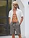 COOFANDY Mens Cotton Chino Shorts 7 inch Lightweight Summer Fashion Pull on Golf Walking Shorts, Dark Grey, XX-Large