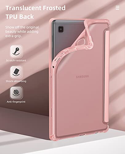 Image of MoKo Case Fits Samsung Galaxy Tab A7 Lite 8.7 inch 2021, Rose Gold | Slim Lightweight Smart Case Trifold Stand Case with Soft TPU Translucent Frosted Back Shell for Galaxy Tab A7 Lite