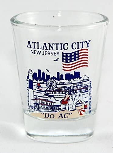 Atlantic City New Jersey Souvenir Shot Glass - Great American Cities Collection 2.25" Tall