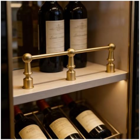 Anti-Fall Metal Guardrail Bars for Shelves - 9-37 Inch Gallery Rails, Railing Rods for Wine Cabinet, Kitchen, and Home Decor - Durable Hardware for Safe Display (17in/43cm)