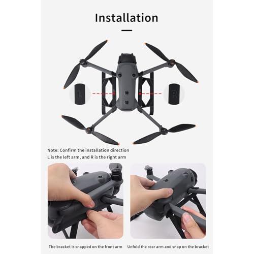 Soporte de mejora de altura para DJI Mavic 4 Pro extensor de patas 7