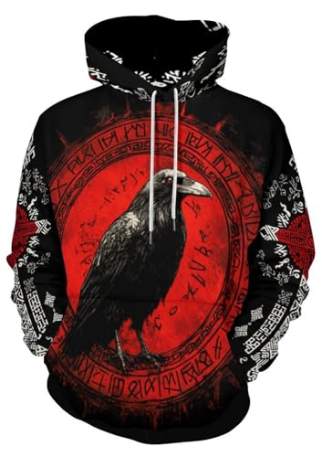 GLUDEAR Men's Purple Vikings Tattoo Norse Mythology 3D Print Graphic