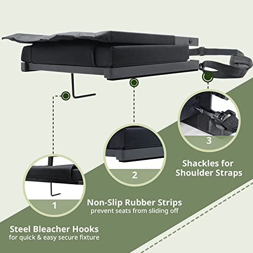 Carshion Bleacher Seats With Backs And Cushion Best Stadium Seats For Bleachers With Back Support Lightweight Padded Stadium Chair Portable For Outdoors And Indoors #TOP2