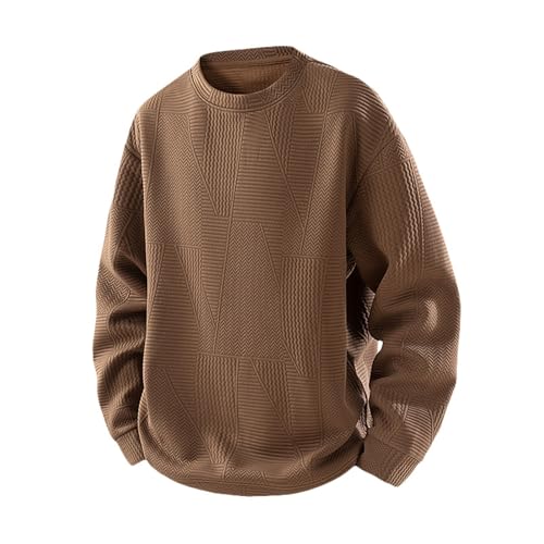 Sweatshirt homme manches longues en tricot doux coupe confortable