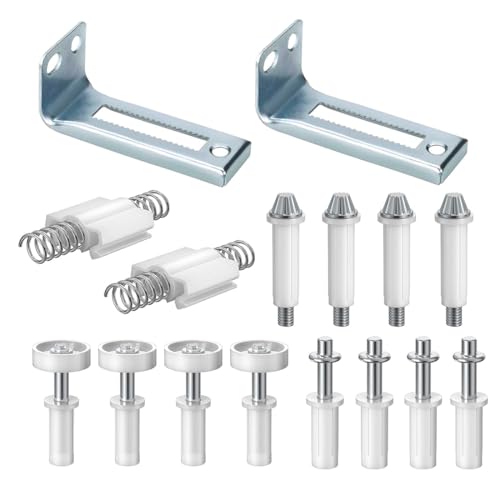 Bifold Door Hardware Repair Kit, Bi-fold Closet Door Hardware Repair Tool Kit Include Top Guide Wheels, Top Pivot, Bottom Pivot, Spring and Metal Pivot Pin
