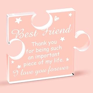Birthday Gifts for Mum Dad Engraved Acrylic Block Puzzle Mum Brother Wife Sister Birthday Presents My Man Gifts Thank You Gift for Birthday Christmas, 3.35 x 2.76 Inch (Wife)