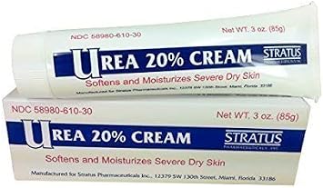 Urea 20% Almond Scent Cream 3oz - Dry Skin Moisturizer for Eczema & Psoriasis