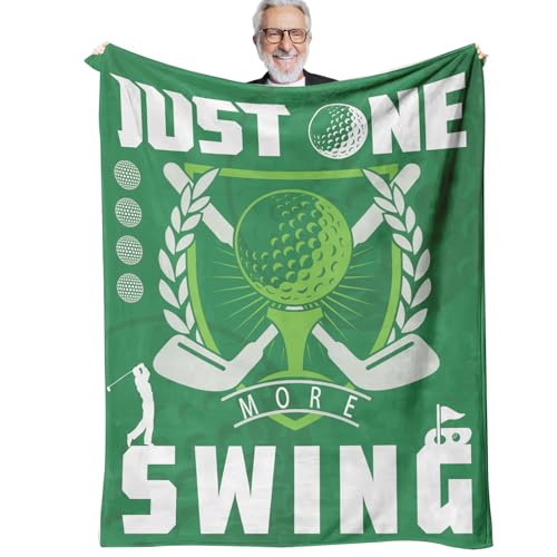 Sereni Tide Funny Golf Throw Blanket, Green Golfer Decor for