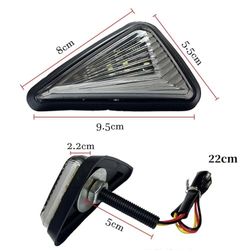 Luces intermitentes 12V de moto y luz indicadora de giro trasera con parada 3