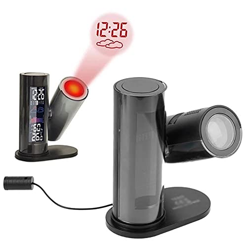 Zhuhw Lcd Digital Projection Alarm Clock Temperature Humidity Clock Projector Led Backlight Clock Weather Calendar Home Decor #TOP4