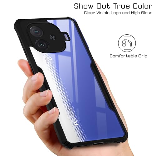 Image of Jkobi Back Cover Case for Vivo iQOO Neo 10R (Shockproof with Polycarbonate Clear Panel | Professional Black)