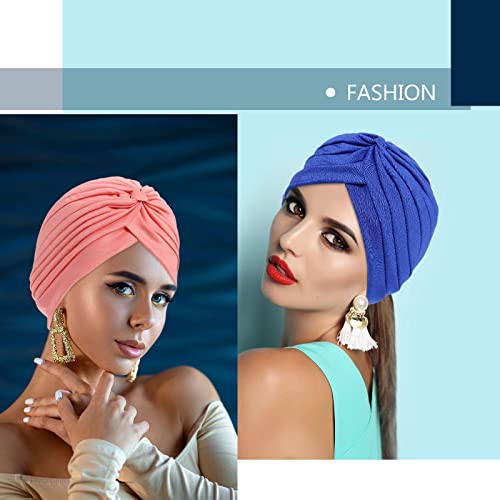 Image of SATINIOR 6 Pcs Stretchy Turban Head Wraps for Women