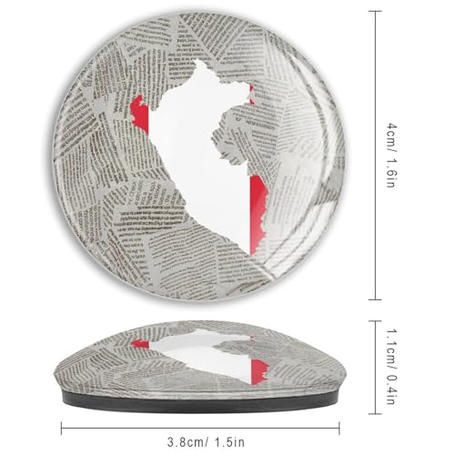 Aimants de réfrigérateur Pérou, lot de 4 magnets en verre à offrir - 4
