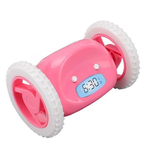 Alomejor Réveil Roulant Fort avec Fonction Vibrante pour Les Dormeurs Profonds, Horloge de Répétition Numérique Mignonne pour Adultes, Enfants et...