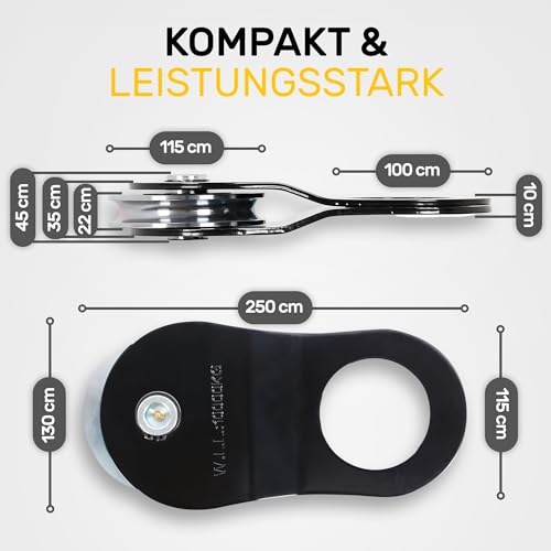 Foto von Melko Umlenkrolle Seilrolle für Seilwinde bis 10 t Zuglast 1-15 mm Seile