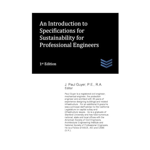 An Introduction to Specifications for Sustainability for Professional Engineers Audiolibro Por J. Paul Guyer arte de portada