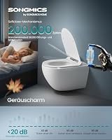 SONGMICS Toilettendeckel mit Absenkautomatik, kurze D-Form, Urea-Duroplast – Ansicht 4