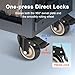 UBZOPWA 4 Inch Caster Wheels, Set of 4 Heavy Duty, Large Industrial Plate Casters with Dual Locking Brake, 2200lbs Load Capacity, Swivel Rolling Wheel for Cart, Furniture and Workbench