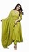 Sambhav Quilt Hub Women's Embroidered Anarkali Kurta and Pant Set with Printed Cotton Malmal Dupatta and Lace, Green, XXL