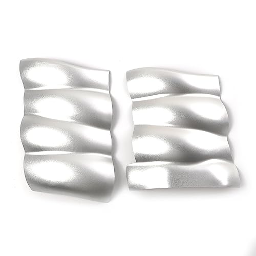 Image of Engine Shroud Cover Panel Trims Cover Compatible with Chevy Corvette C6 2005-2013, Aluminum Car Fuel Engine Trim Covers Accessories (Silver)