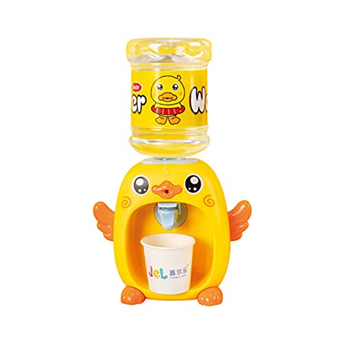 LUOZZY Mini Water Dispenser Toy for Kids - Cartoon Animal Water Machine Drinking Fountains Toys (Duck)