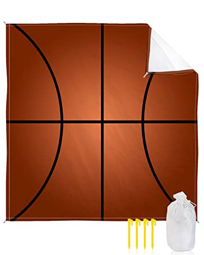 Litter Star Beach Blanket Sandproof Waterproof Picnic Blankets Competitive Basketball Court Extra Large Lightweight Outdoor Beach Mat with Corner Pockets for Travel/Camping/Hiking Sports Texture