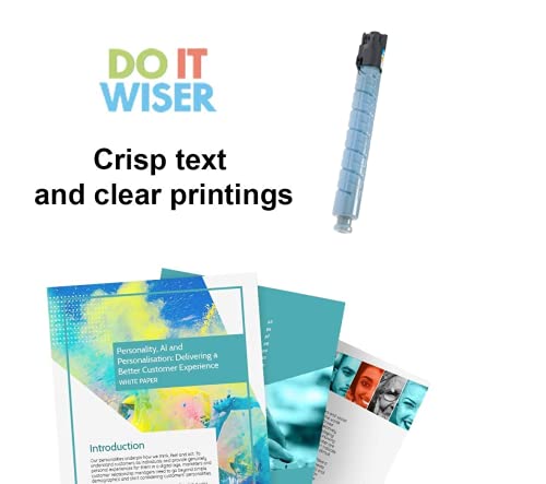 Do It Wiser Compatible Printer Toner Cartridge Replacement For Ricoh 841852 For Use In Ricoh Mp C6003 Mp C4503 Mp C5503 Mp C6004 (1Pack - Cyan) #TOP4