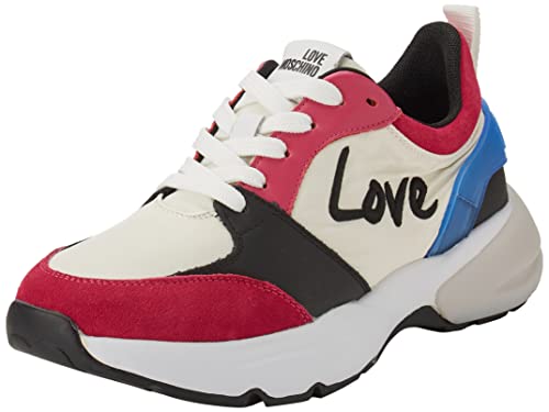 Love Moschino Women's Ja15555g1fio6 Sneaker, Multi-Coloured, 4 UK