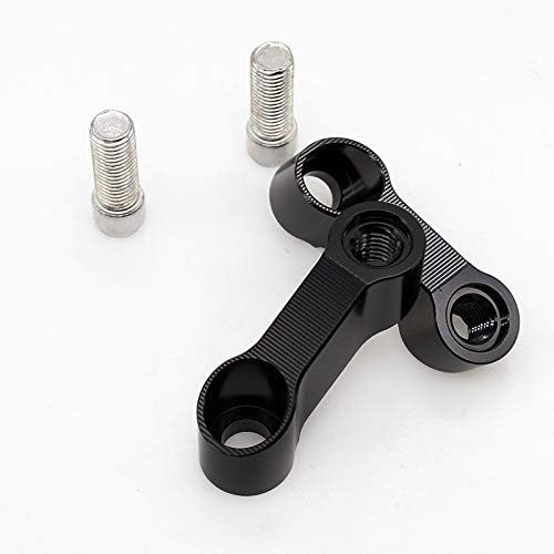 Miniatura 2 de 0.394 in X 0.049 in paso izquierdo+izquierdo roscado motocicleta bicicleta cruceros scooters montaje espejo elevador adaptador adaptador aluminio