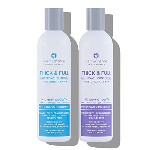 Natural Hair Growth Shampoo And Conditioner Set - Sulfate Free, Vegan, Thicker Hair Regrowth With Vitamins - Hair Loss & Thinning Products - Curly Or Color Treated Hair - For Men And Women (4Oz) #TOP23