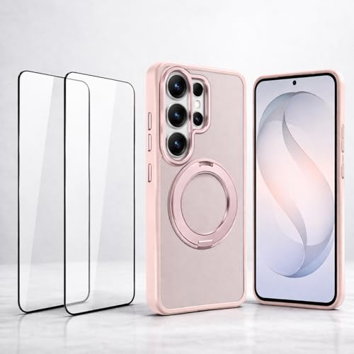 Coque Samsung S26 Ultra rose à anneau pour sécuriser vos vidéos en voyage