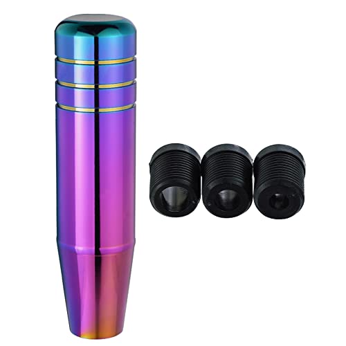 Abfer 5" Heavy Weighted Shifter Knob, Aluminum Alloy Car Gear Lever Metal Stick Shift Handle Fit Most Automatic Manual Vehicle (Multicolor) #TOP3