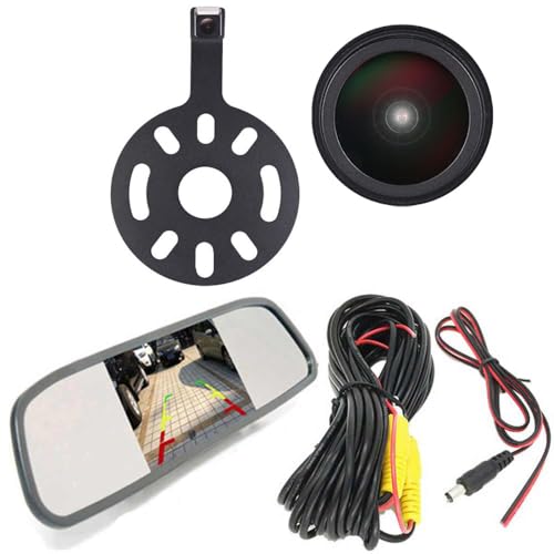 1280 * 720 Pixels Car Third Roof Brake Lamp Rear View Backup Camera Replacement for Jeep Wrangler Willys Unlimited Sahara Spare tire Rubicon 2007-2015+4.3" Reverse Mirror by jochaly - Image 2