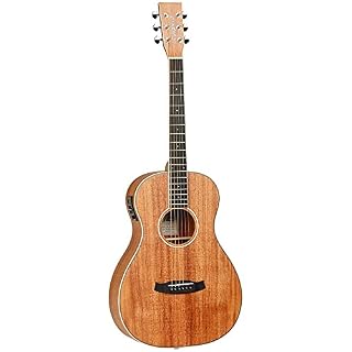 Tanglewood Union TWU PE Parlour Guitare électro-acoustique avec housse de transport 20 mm - Les Beatles, Paul McCartney, John Lennon, RIngo Starr, George Harrison