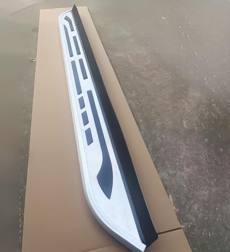 Estribos para Hyundai KONA en aluminio premium: kit de escalones laterales fijos plateados 3