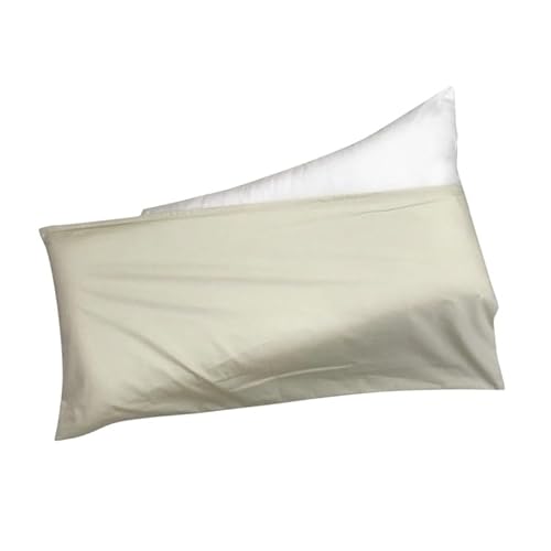 ロングサイズ ストレート枕+枕カバー アイボリー2枚付 [2323]