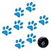 Autocollant en vinyle avec empreintes de pattes de chat, facile à installer - Pour voiture, camion, mur, ordinateur portable ou travaux manuels - Bleu