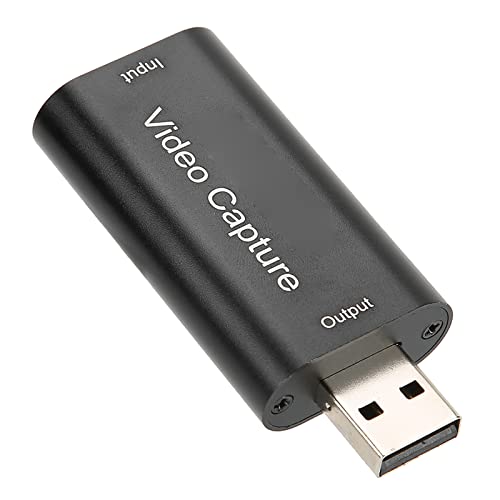 Denash Tarjeta de Captura USB 4K HD Tarjeta de Video de Interfaz Multimedia HD para //OS X, Fácil Instalación de Suministros de Computadora Portátiles para Profesionales, Negro