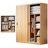 LITFAD Wood Wardrobe Modern...