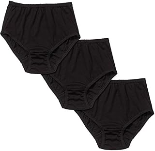 Valair Women's Full Cut Underwear Soft Cotton Brief Panty - Pack of 3