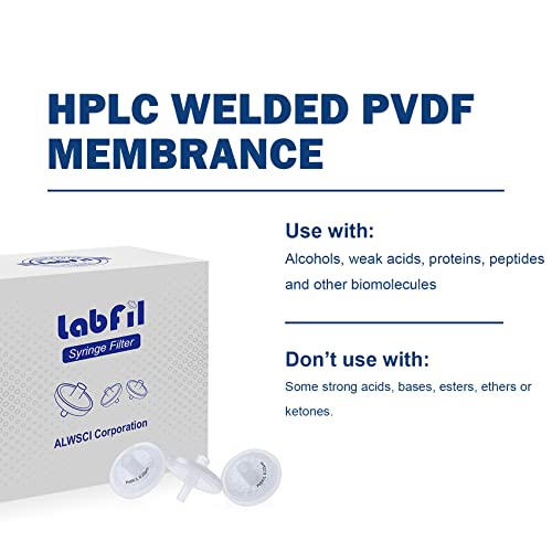Labfil C0002359 Syringe Filters Pvdf Hydrophilic Membrane 25 Mm Diameter 0.22 Um Pore Size Filtration For Scientic Lab Pack Of 20 thumb #6
